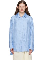 MM6 Maison Margiela Blue Crinkled Shirt