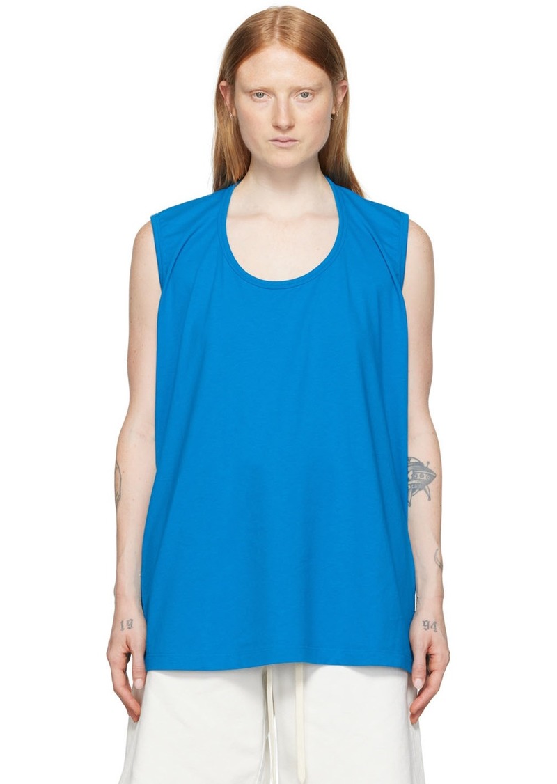 MM6 Maison Margiela Blue Cut-Out Tank Top