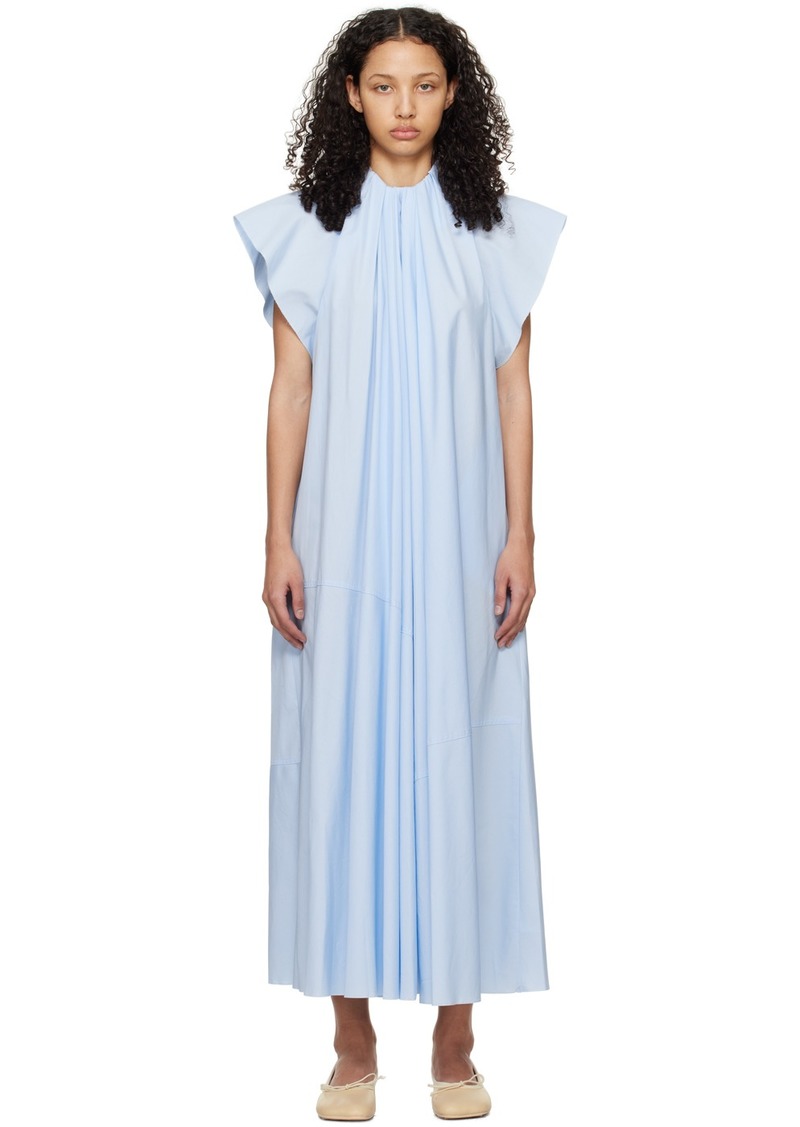 MM6 Maison Margiela Blue Gathered Maxi Dress