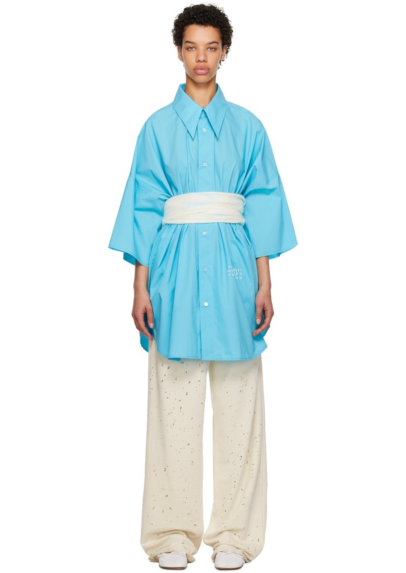 MM6 Maison Margiela Blue Oversized Shirt