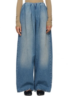 MM6 Maison Margiela Blue Wide-Leg Jeans