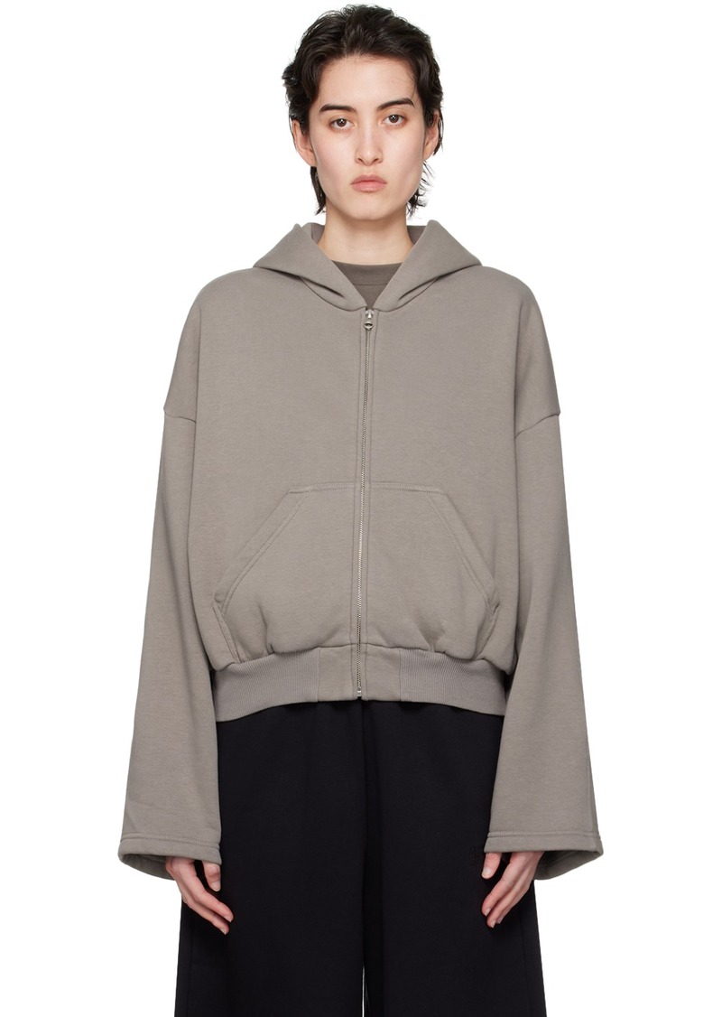 MM6 Maison Margiela Brown Zip Hoodie