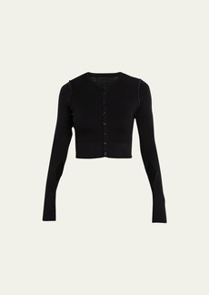 MM6 Maison Margiela Cropped Button-Front Cardigan