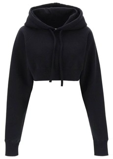 Mm6 maison margiela cropped hoodie with numeric logo