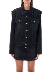 MM6 MAISON MARGIELA Denim striped wool sleeve jacket