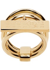 MM6 Maison Margiela Gold 3 Tubing Ring