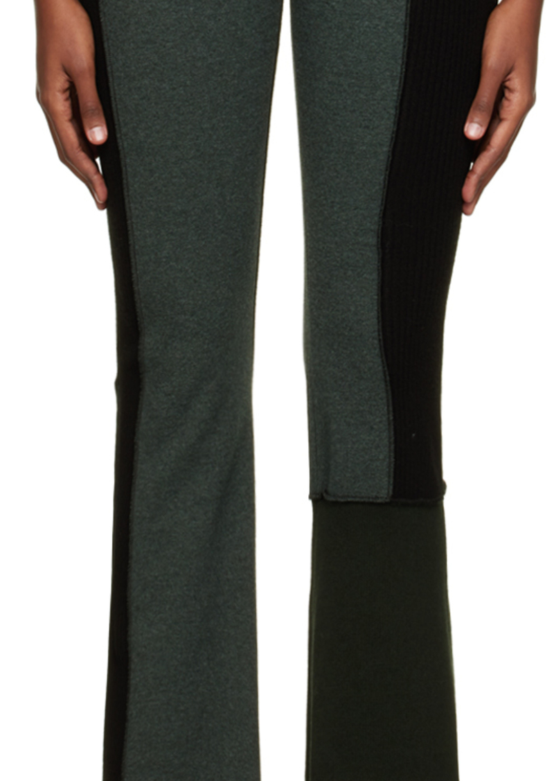 MM6 Maison Margiela Gray & Green Paneled Lounge Pants