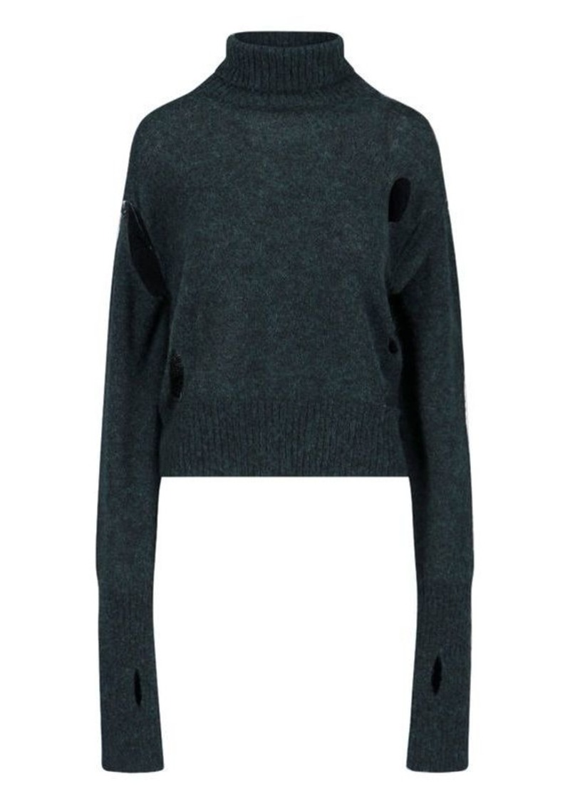 MM6 MAISON MARGIELA Gray alpaca blend turtleneck sweater