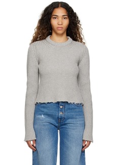MM6 Maison Margiela Gray Cutout Sweater