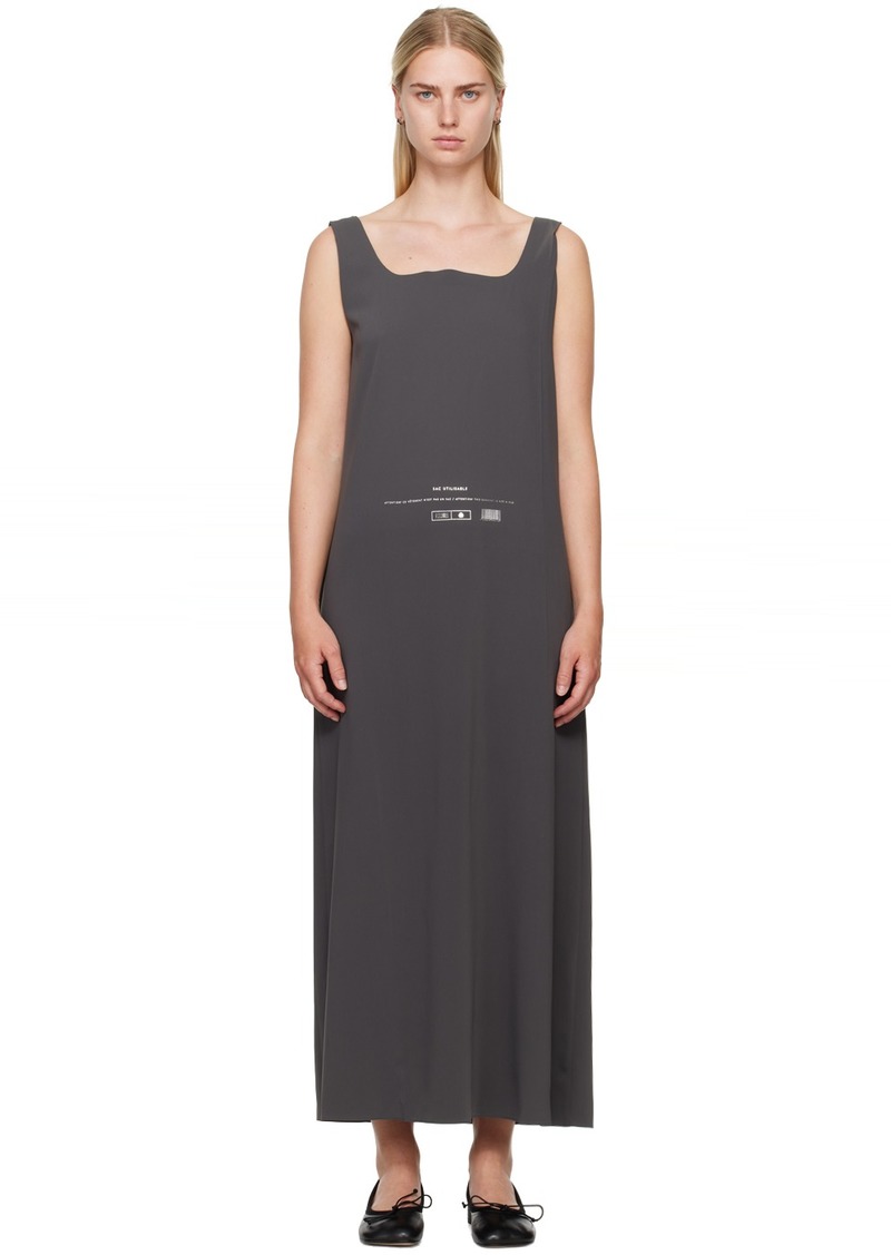 MM6 Maison Margiela Gray Fluid Maxi Dress