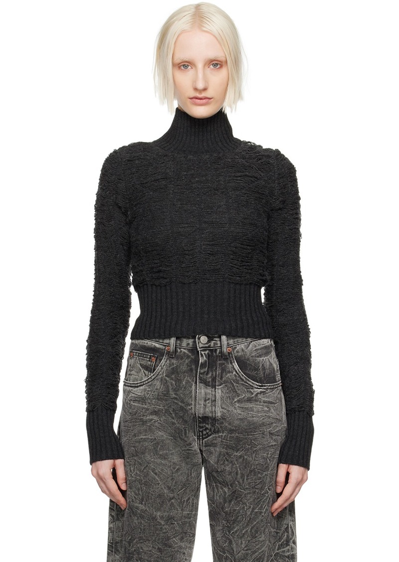 MM6 Maison Margiela Gray Laddered Turtleneck