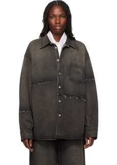 MM6 Maison Margiela Gray Long-Sleeved Denim Jacket