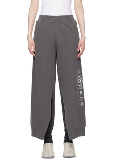 MM6 Maison Margiela Gray Printed Lounge Pants