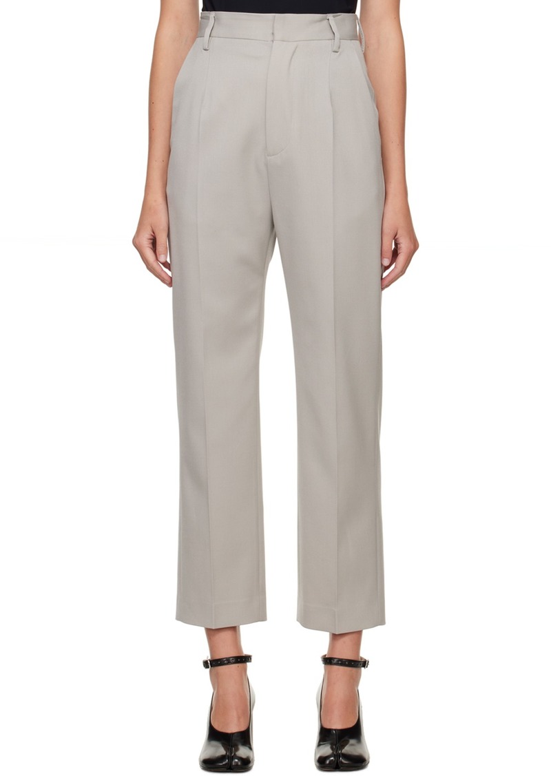 MM6 Maison Margiela Gray Three-Pocket Trousers