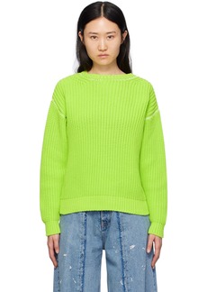 MM6 Maison Margiela Green Airy Sweater