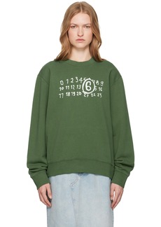 MM6 Maison Margiela Green Unbrushed Sweatshirt