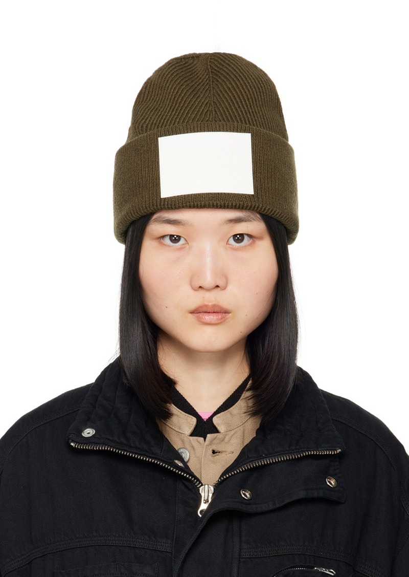 MM6 Maison Margiela Khaki Numeric Beanie