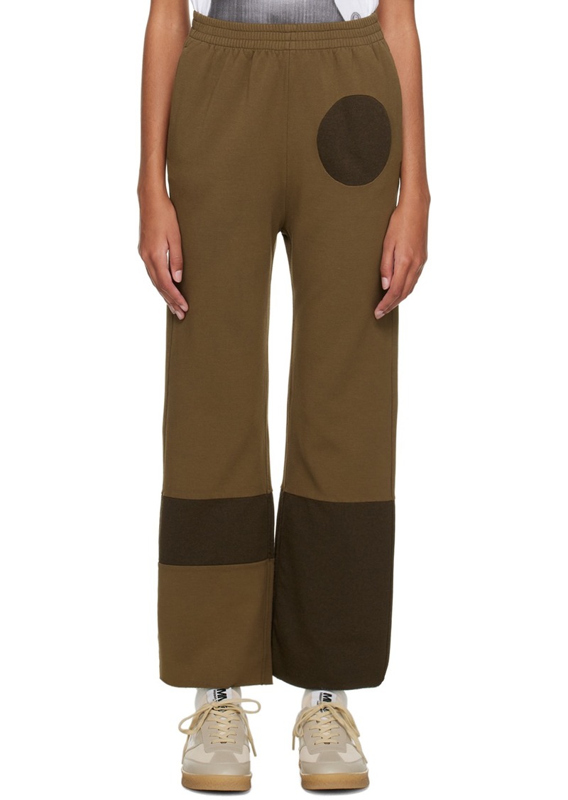 MM6 Maison Margiela Khaki Paneled Lounge Pants