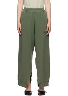 MM6 Maison Margiela Khaki Vented Sweatpants