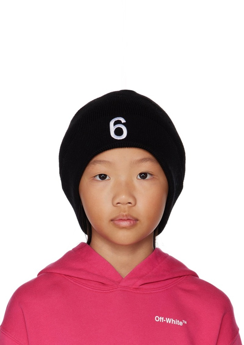 MM6 Maison Margiela Kids Black Logo Beanie