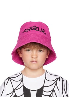 MM6 Maison Margiela Kids Pink Bonded Bucket Hat