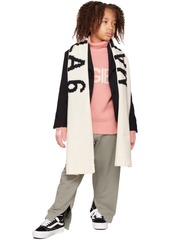 MM6 Maison Margiela Kids Pink Intarsia Logo Gloves