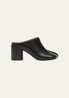 MM6 Maison Margiela Leather Block-Heel Mules