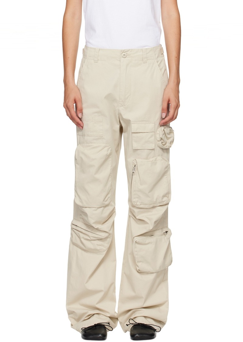 MM6 Maison Margiela Off-White Cotton Cargo Pants