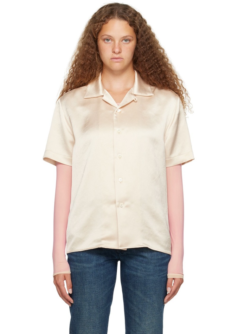 MM6 Maison Margiela Off-White Crinkled Shirt