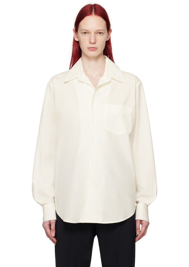 MM6 Maison Margiela Off-White Cutout Shirt