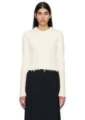 MM6 Maison Margiela Off-White Cutout Sweater