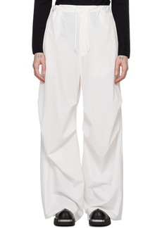 MM6 Maison Margiela Off-White Drawstring Trousers