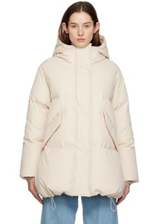 MM6 Maison Margiela Off-White Hooded Down Puffer Jacket