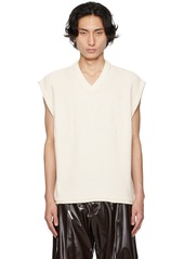 MM6 Maison Margiela Off-White Jacquard Vest