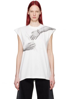 MM6 Maison Margiela Off-White Printed T-Shirt