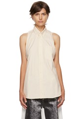 MM6 Maison Margiela Off-White Sleeveless Shirt