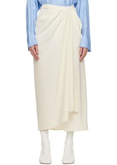 MM6 Maison Margiela Off-White Wrap Maxi Skirt