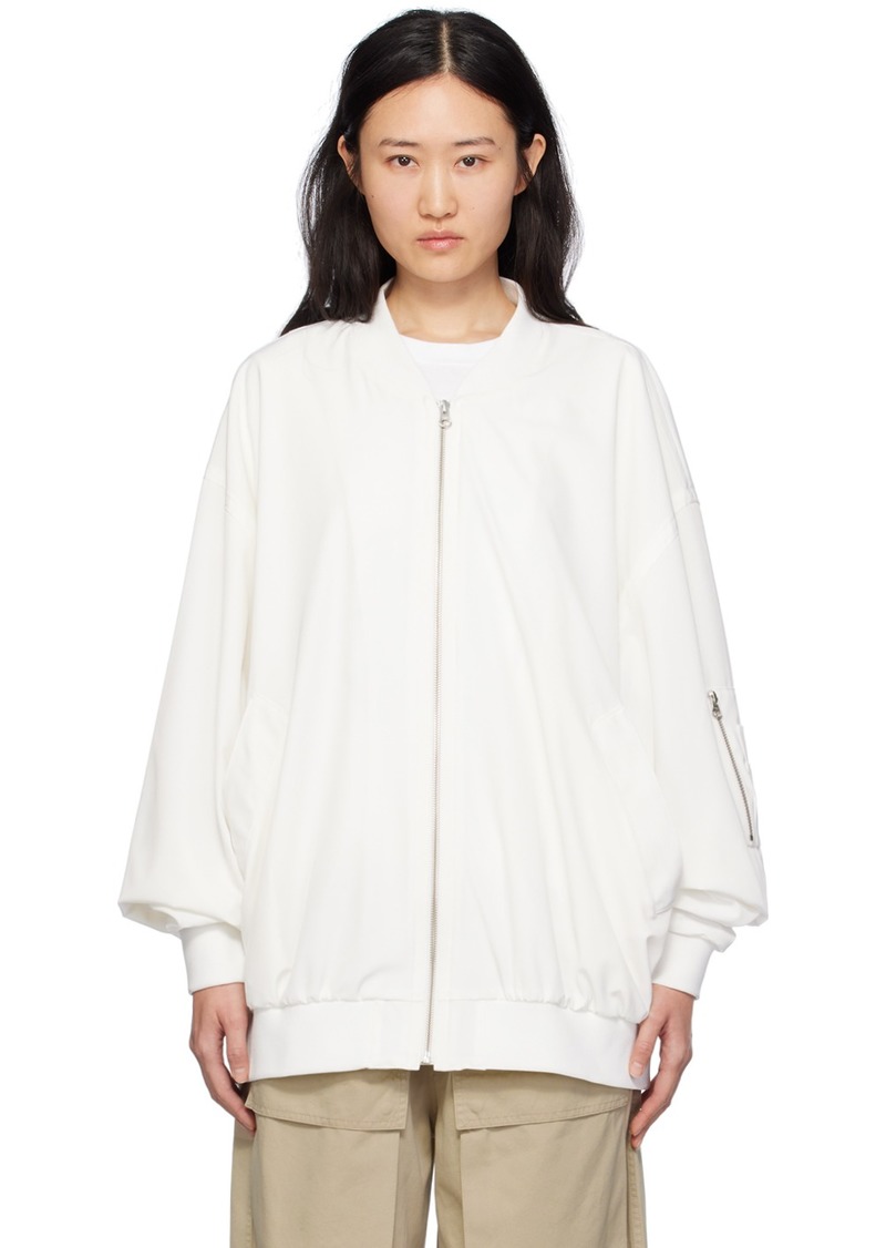 MM6 Maison Margiela Off-White Zip Bomber Jacket