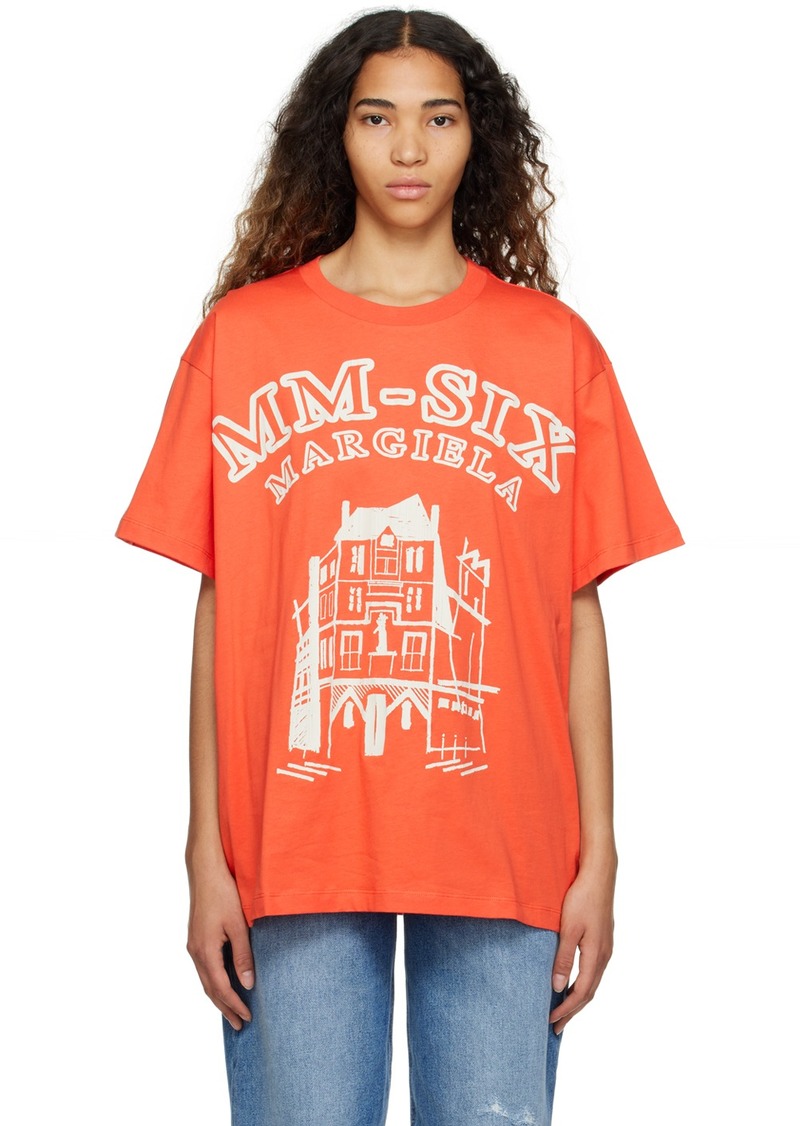 MM6 Maison Margiela Orange Bonded T-Shirt