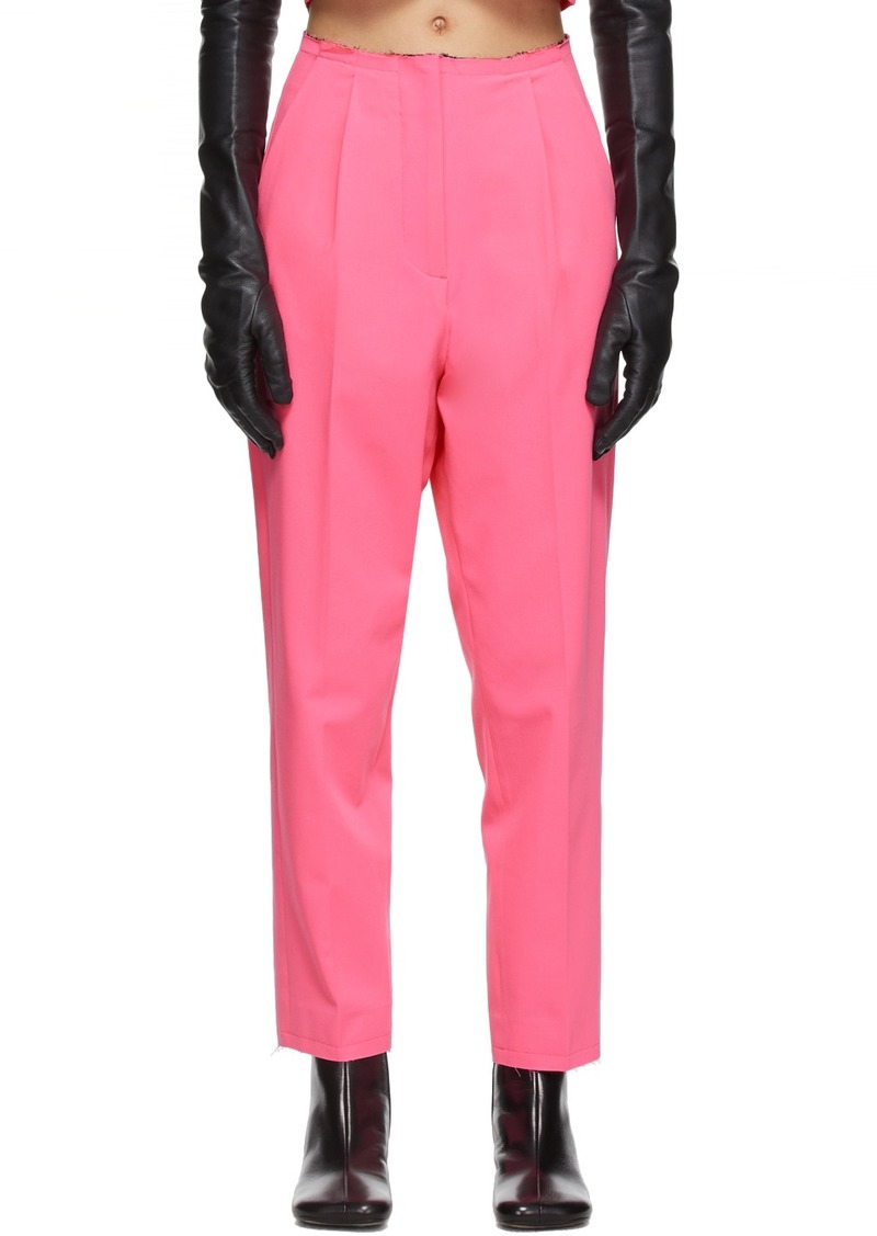 MM6 Maison Margiela Pink Raw Edge Trousers