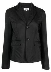 MM6 MAISON MARGIELA PINSTRIPE PADDED SUIT JACKET