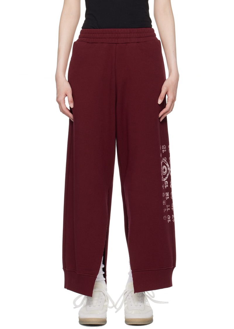 MM6 Maison Margiela Red Printed Lounge Pants