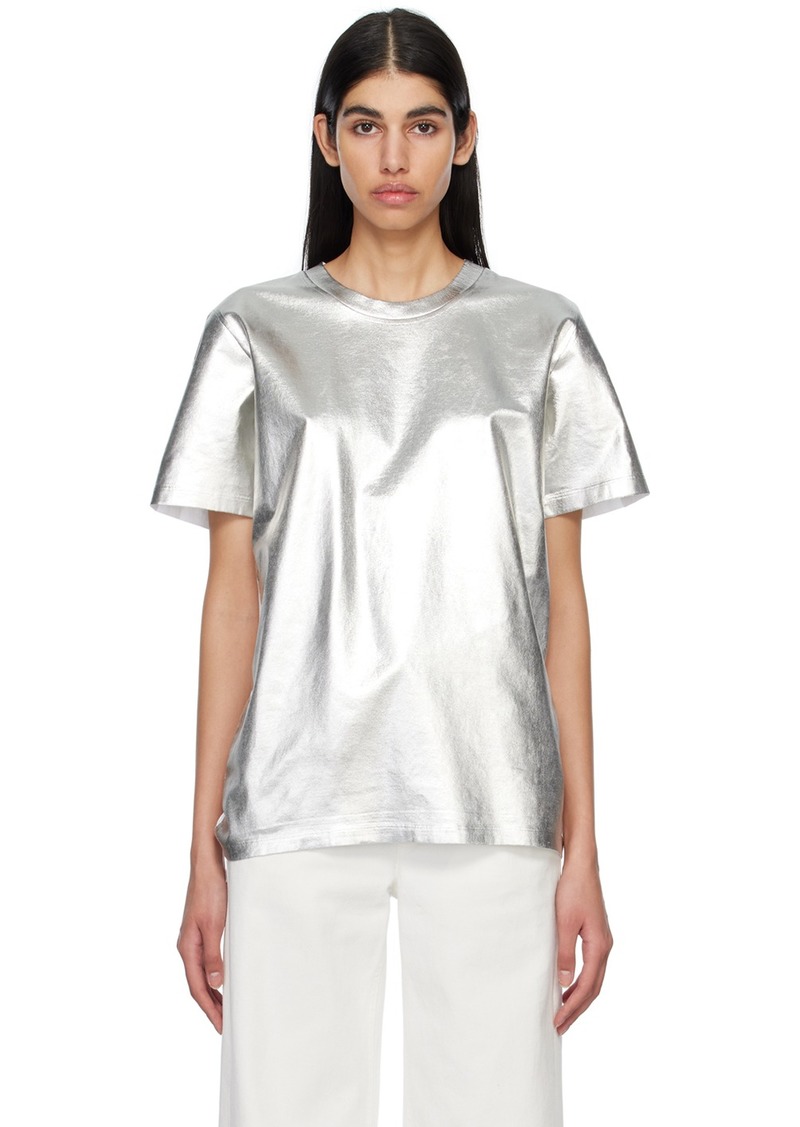 MM6 Maison Margiela Silver & White Metallic T-Shirt