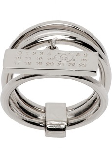 MM6 Maison Margiela Silver 3 Tubing Ring