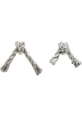 MM6 Maison Margiela Silver Knit Earrings