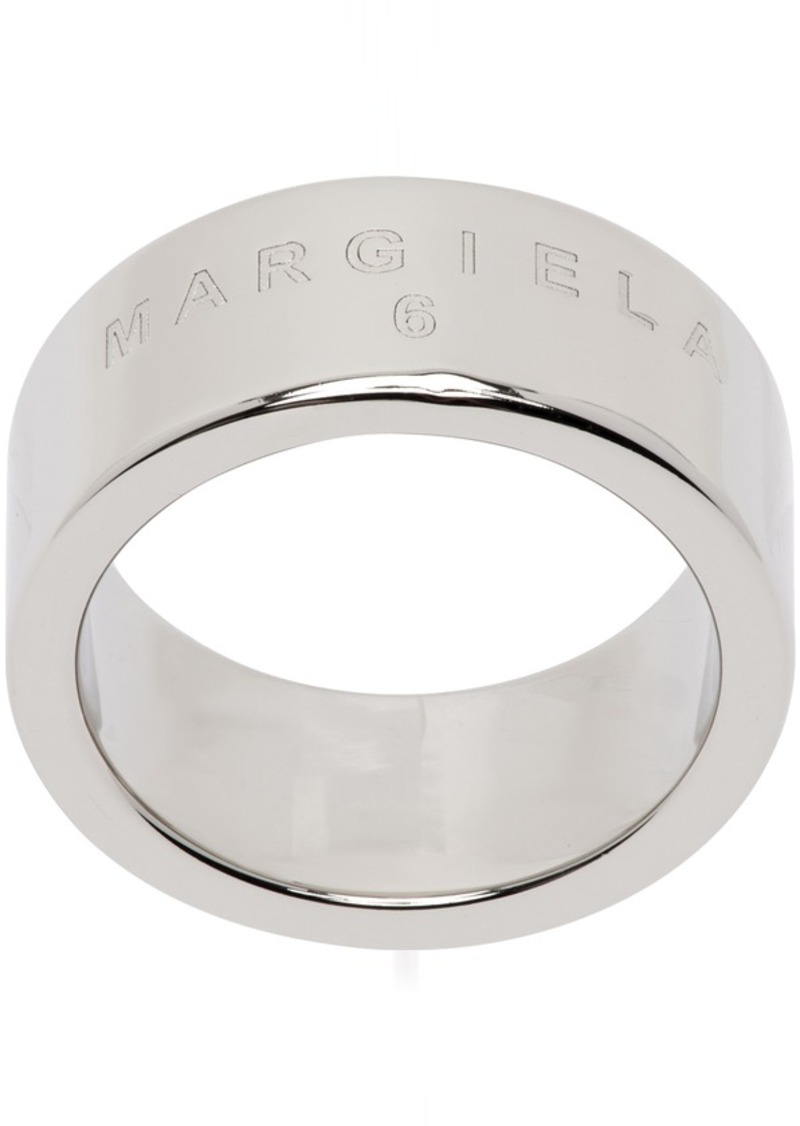 MM6 Maison Margiela Silver Minimal Logo Ring