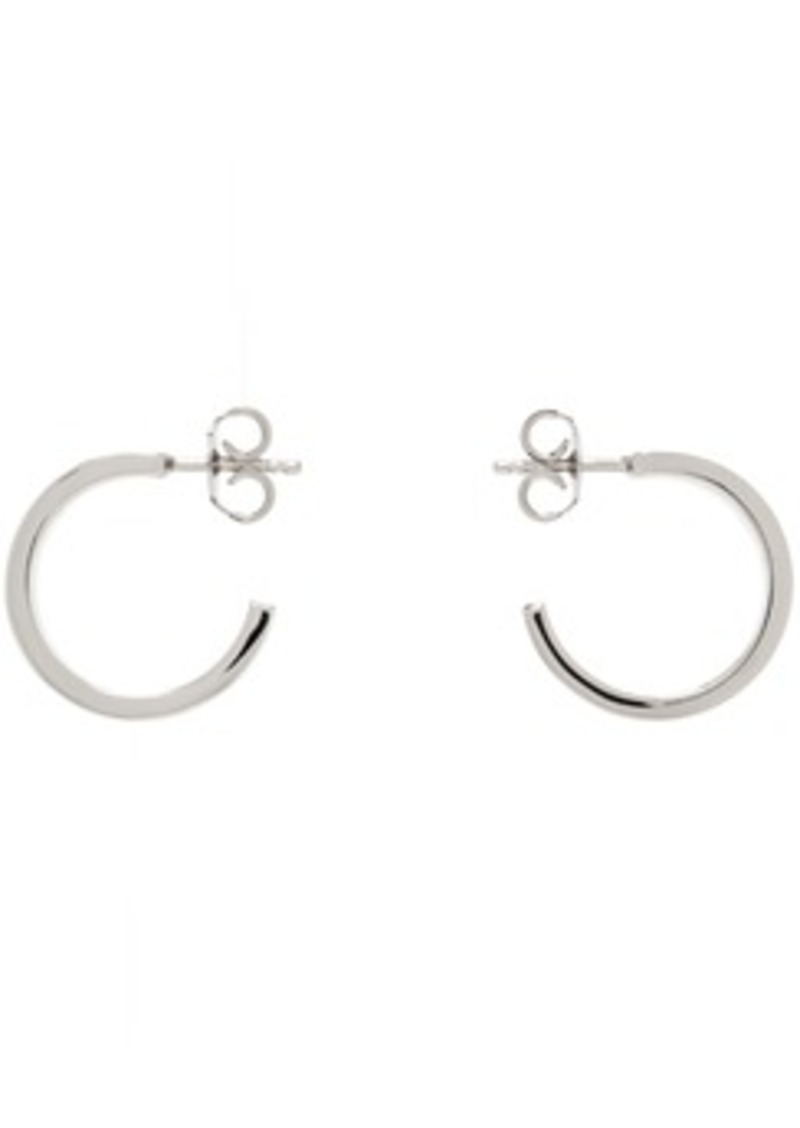 MM6 Maison Margiela Silver New Numerical Logo Earrings