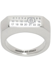 MM6 Maison Margiela Silver Numeric Ring