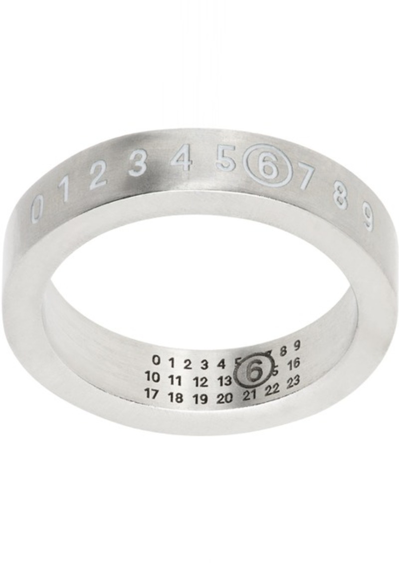 MM6 Maison Margiela Silver Numeric Ring