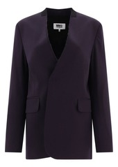 MM6 MAISON MARGIELA Single-breasted blazer with raw cut hems